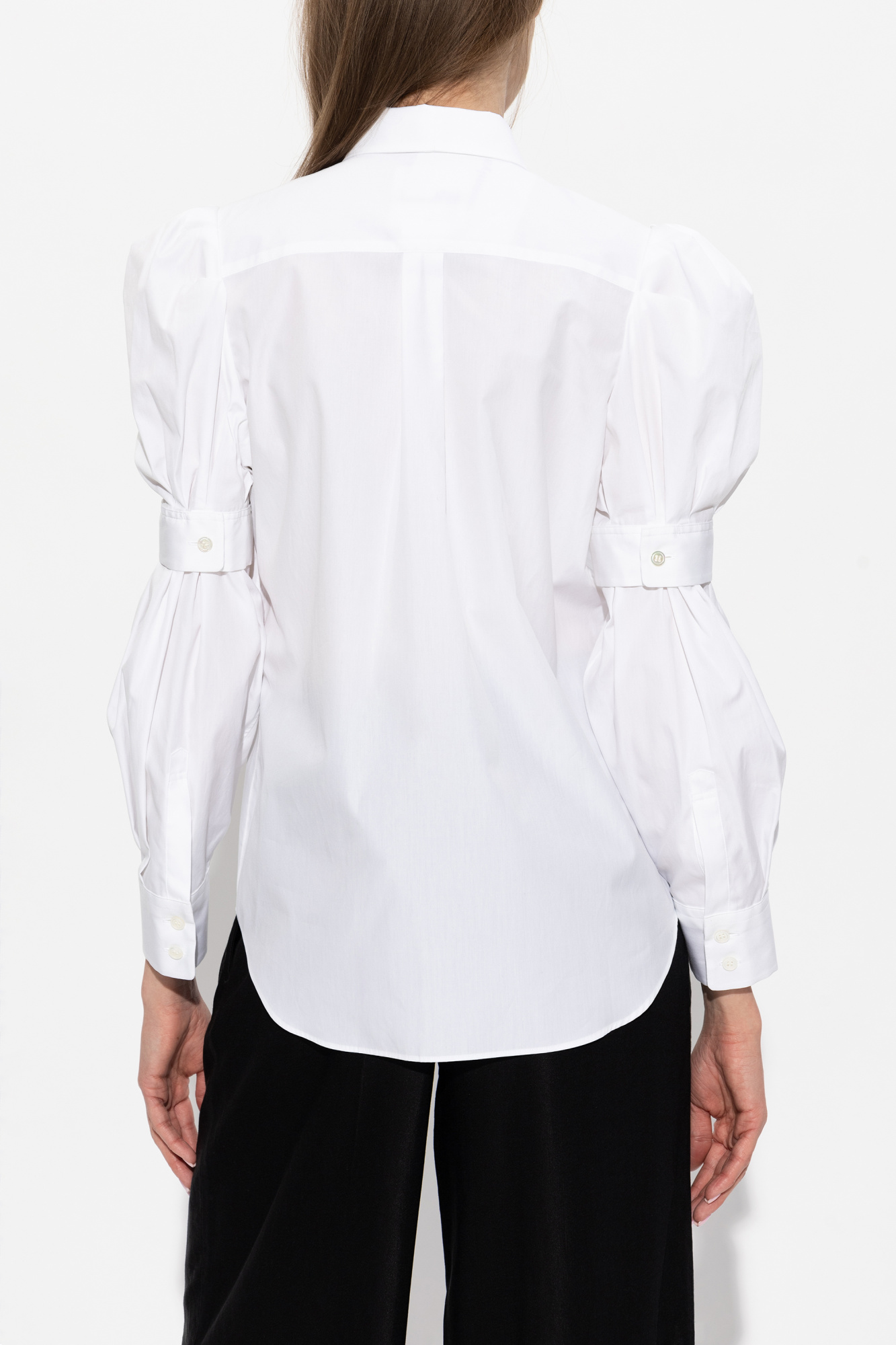 noir kei ninomiya コムデギャルソン 丸襟長袖シャツホワイト新品 Comme des Garçons Noir Kei Ninomiya shirt with a ruffle | Women's